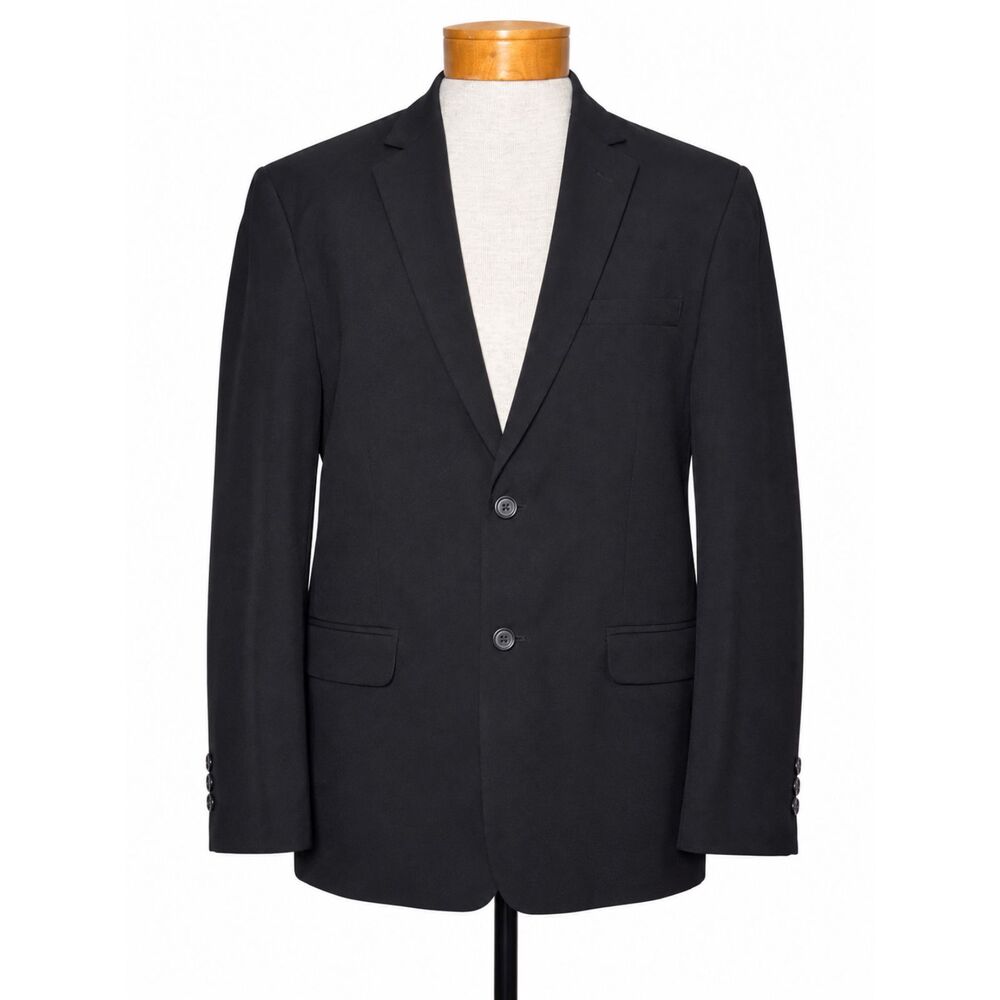 Calvin Klein Black Blazer Jacket Sz 18 R Unisex Mens XS Womens Sm Sport Coat